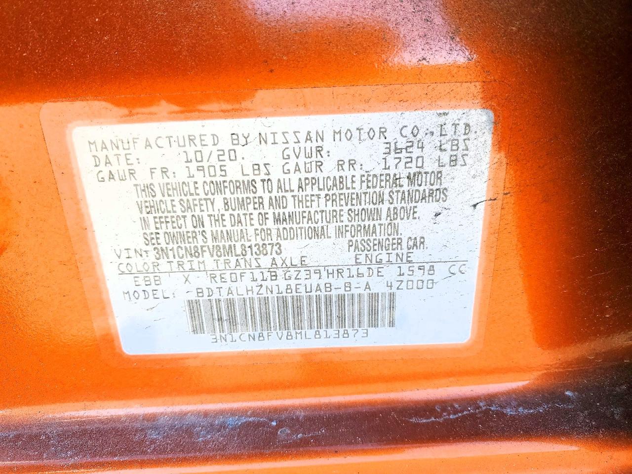 2021 NISSAN VERSA SR photo 12