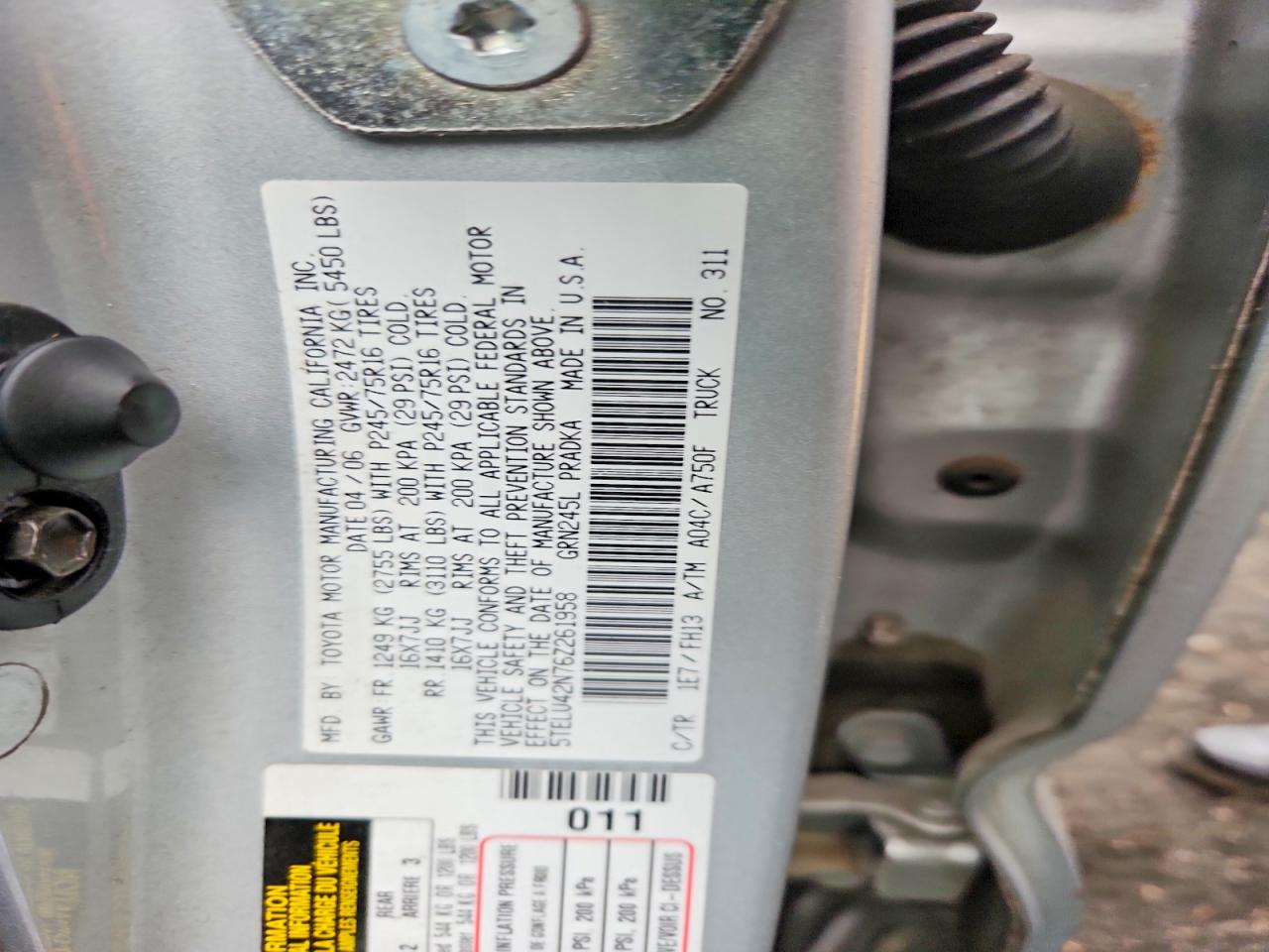 2006 TOYOTA TACOMA DOUBLE CAB photo 12