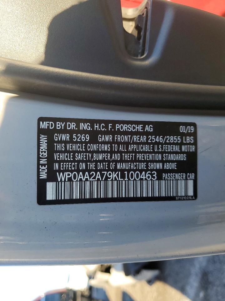 2019 PORSCHE PANAMERA BASE photo 12