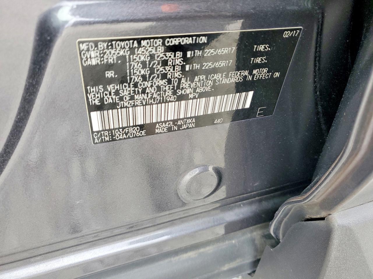 2017 TOYOTA RAV4 LE photo 12