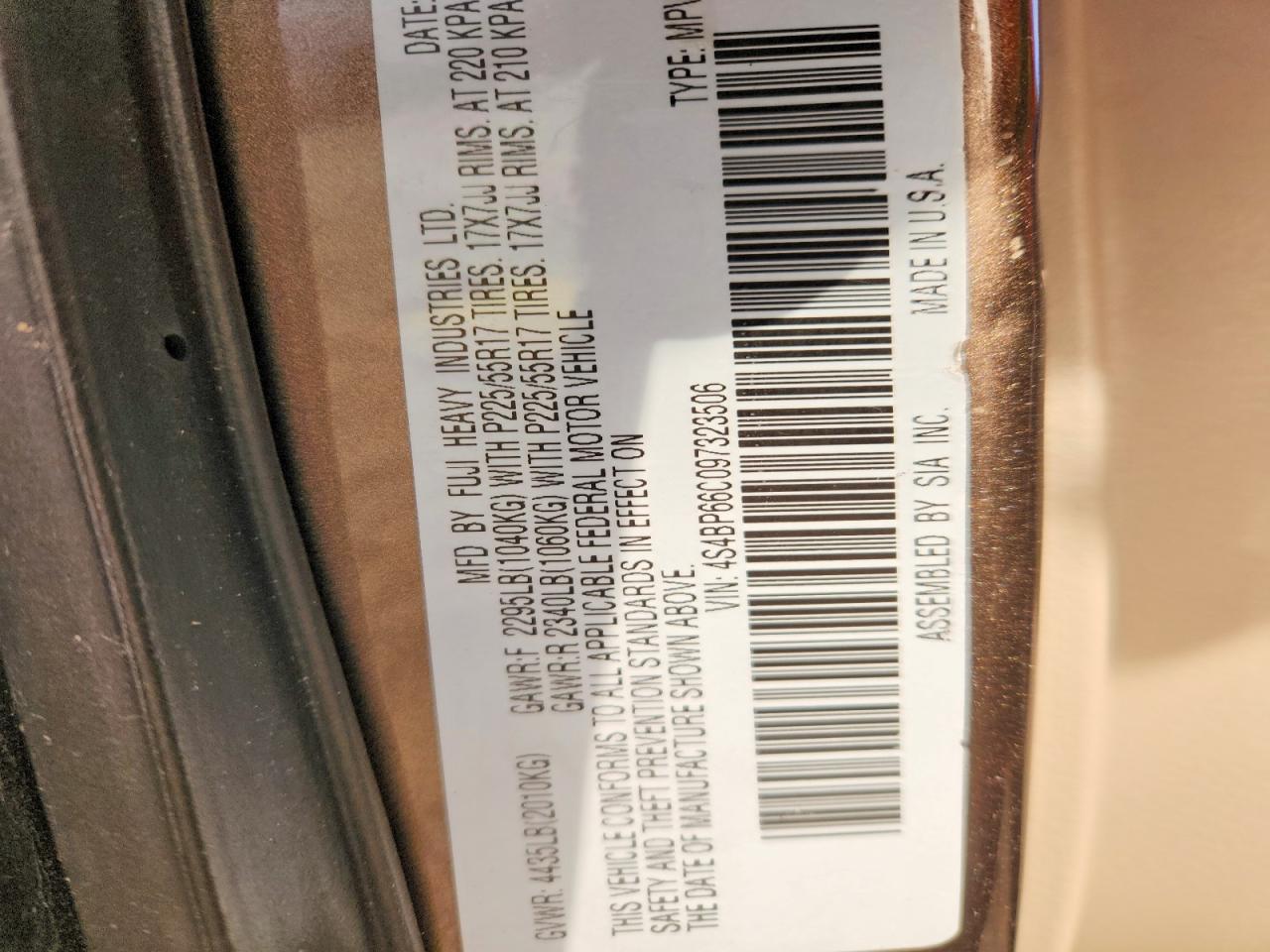 2009 SUBARU OUTBACK photo 13