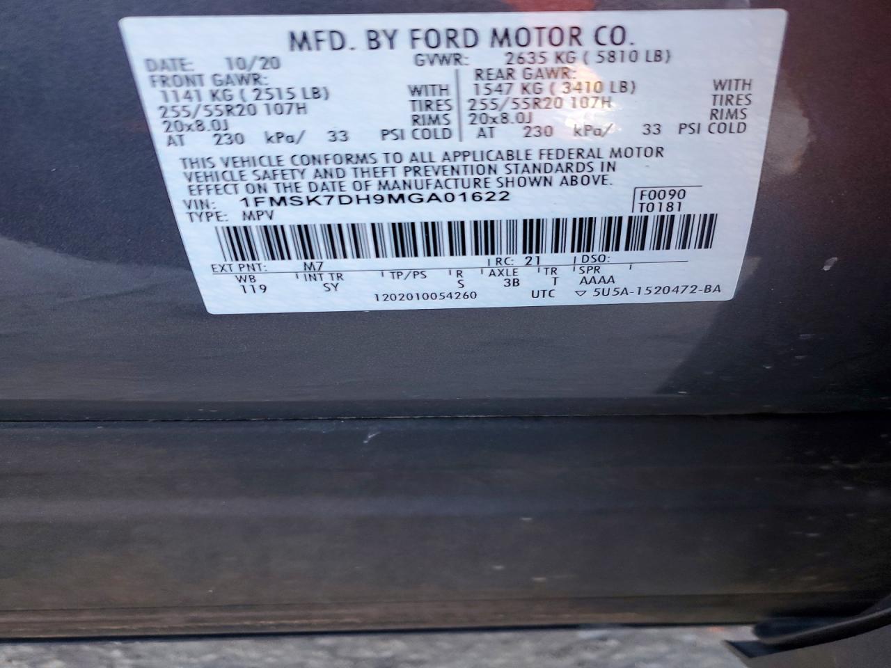 2021 FORD EXPLORER XLT photo 13