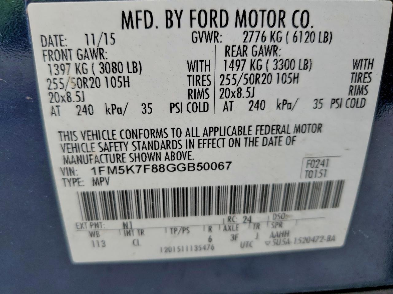2016 FORD EXPLORER LIMITED photo 25