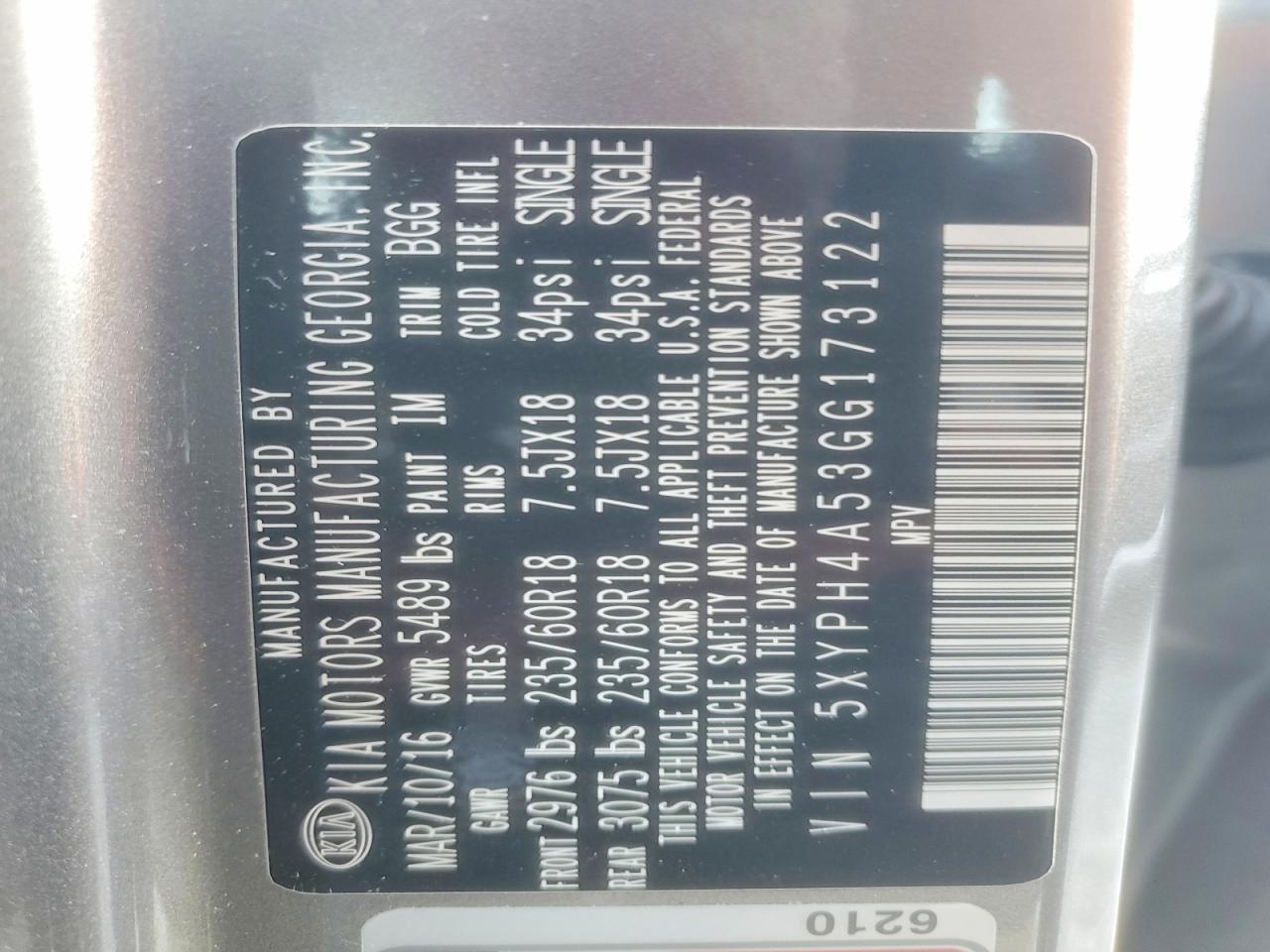 2016 KIA SORENTO EX photo 13
