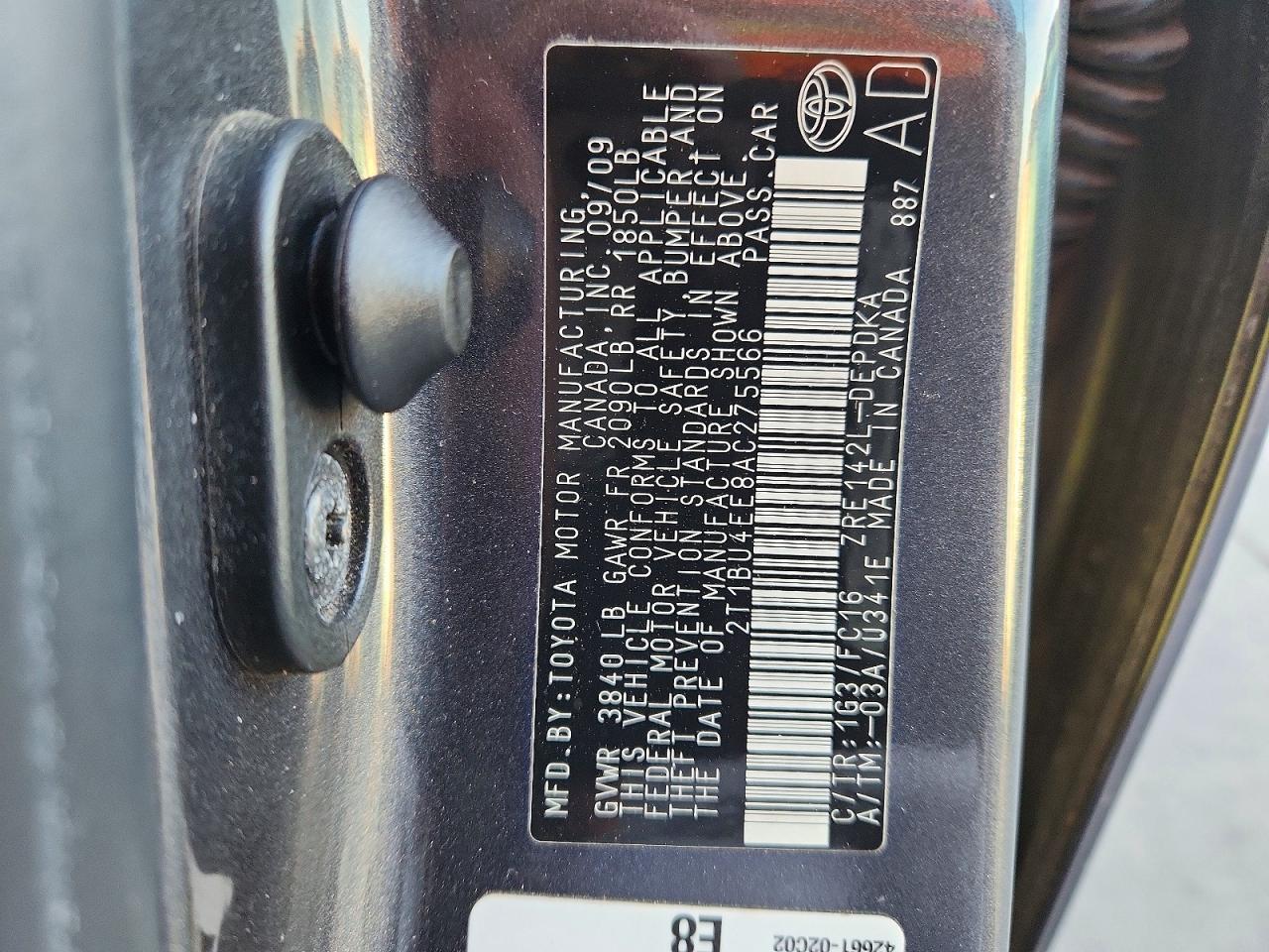 2010 TOYOTA COROLLA BASE photo 12