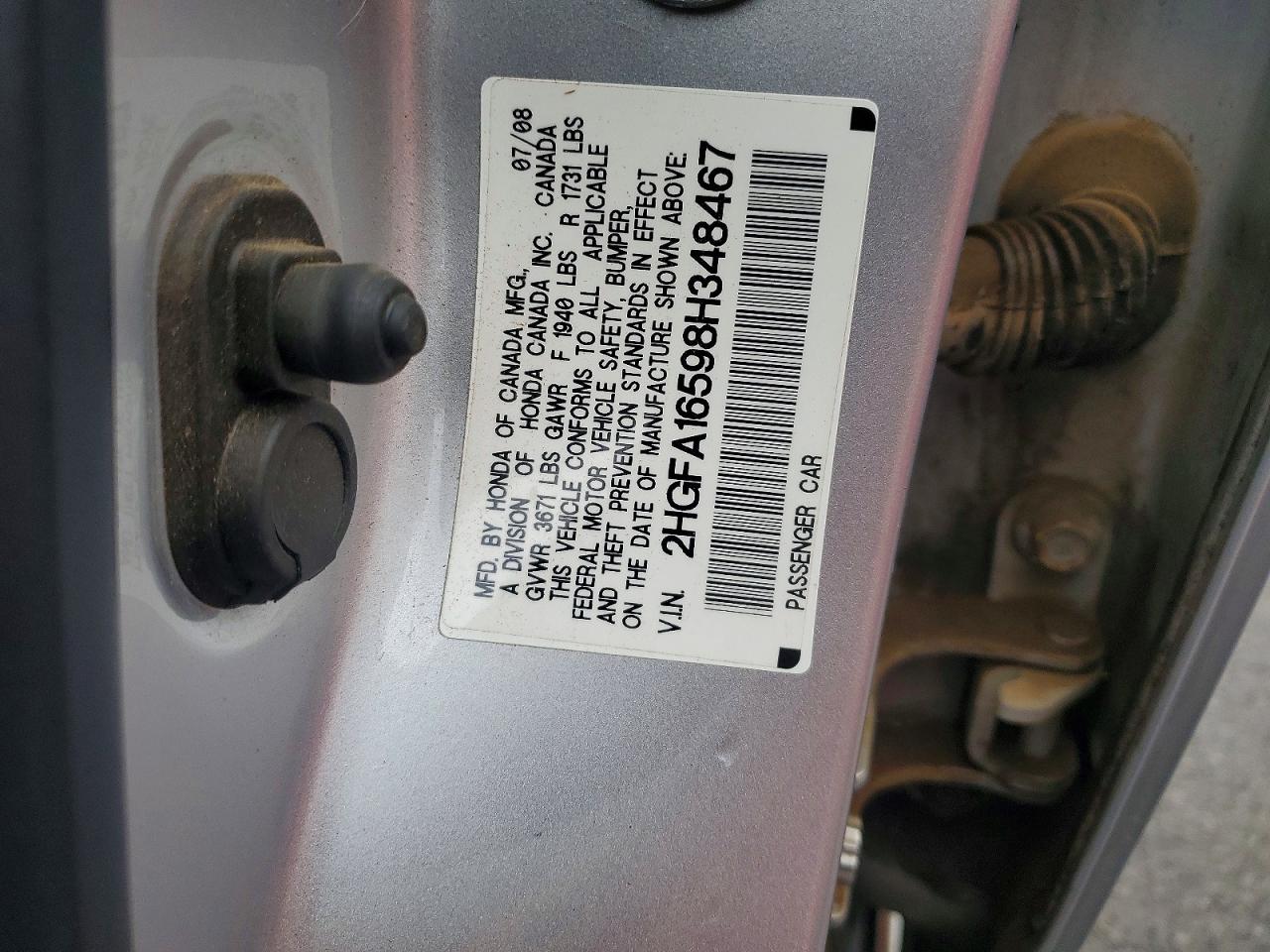 2008 HONDA CIVIC LX photo 12