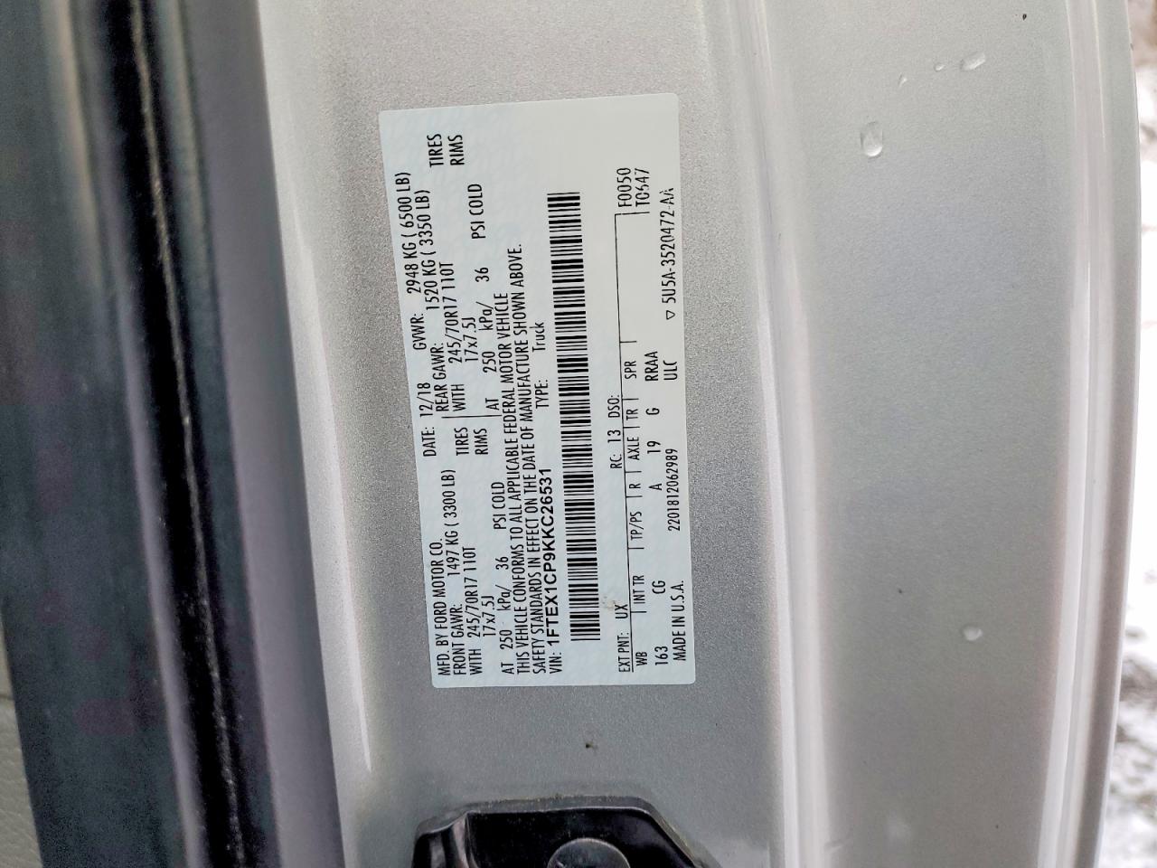 2019 FORD F150 SUPER CAB photo 23