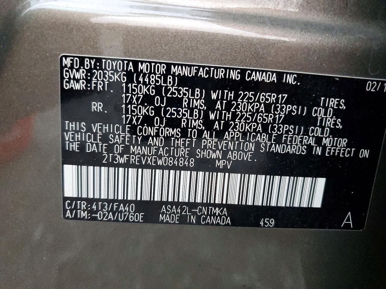 2014 TOYOTA RAV4 XLE photo 13