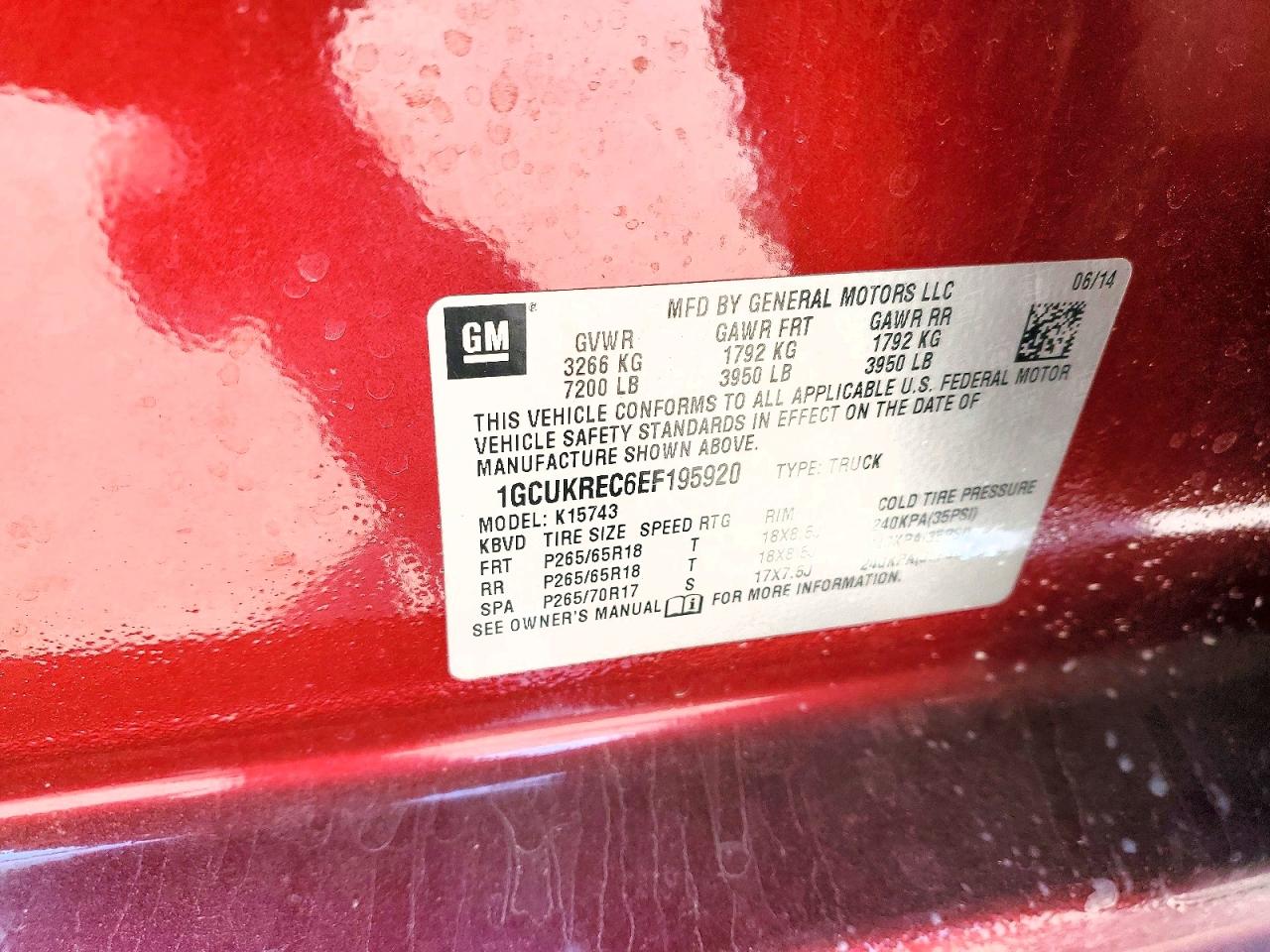 2014 CHEVROLET SILVERADO K1500 LT photo 12