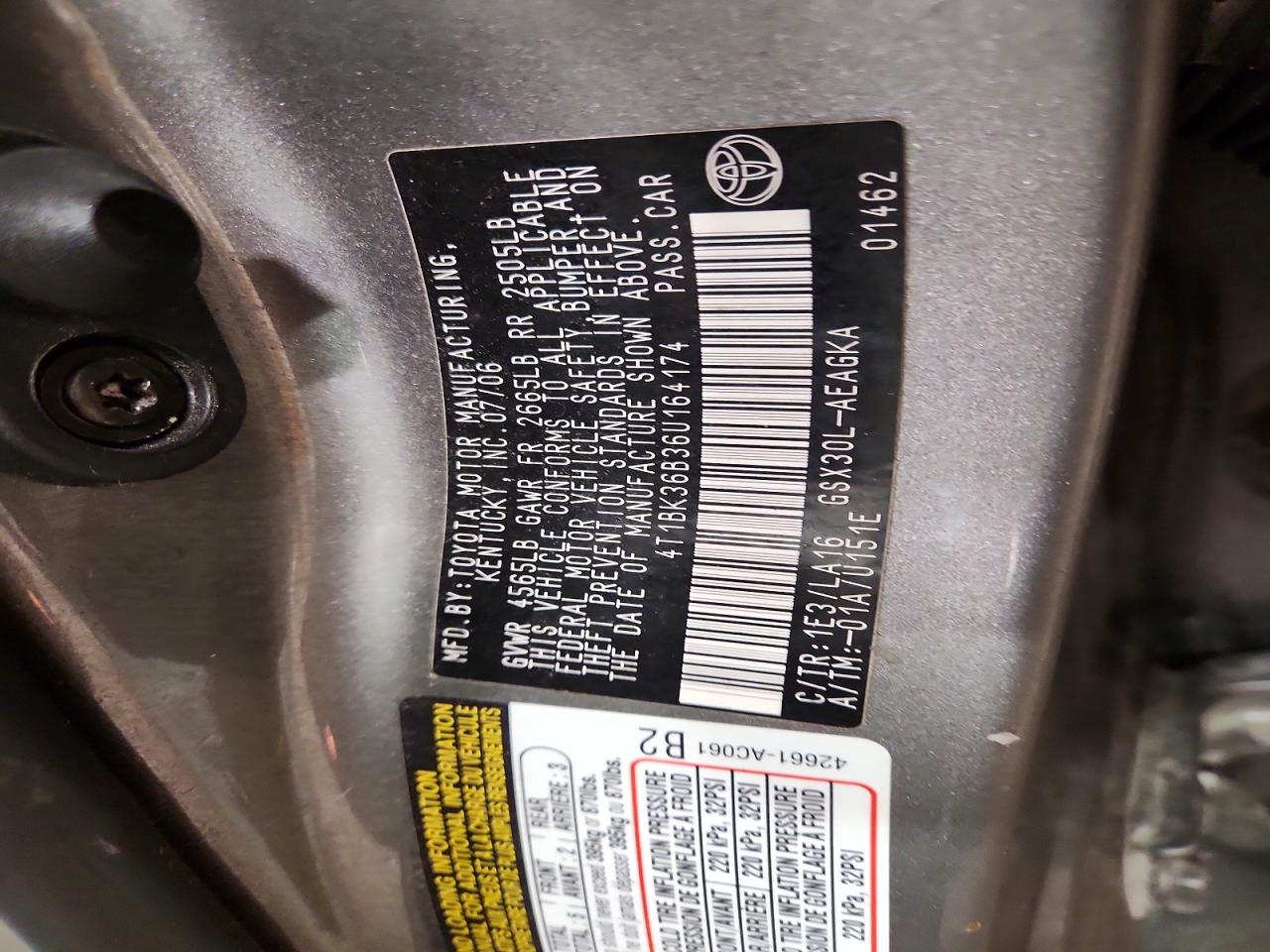 2006 TOYOTA AVALON XL photo 12