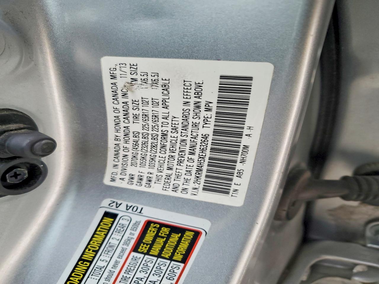 2014 HONDA CR-V EX photo 13