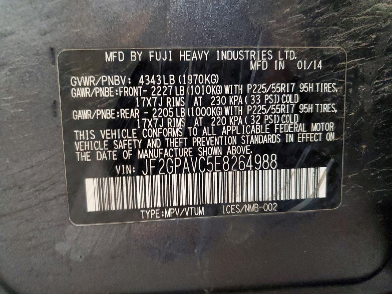 2014 SUBARU XV CROSSTREK 2.0 PREMIUM photo 13