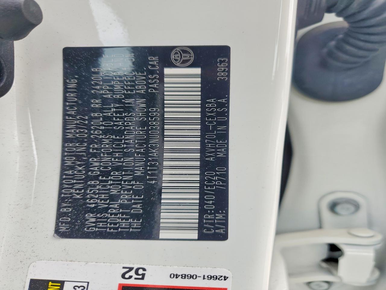 2022 TOYOTA CAMRY NIGHT SHADE photo 13