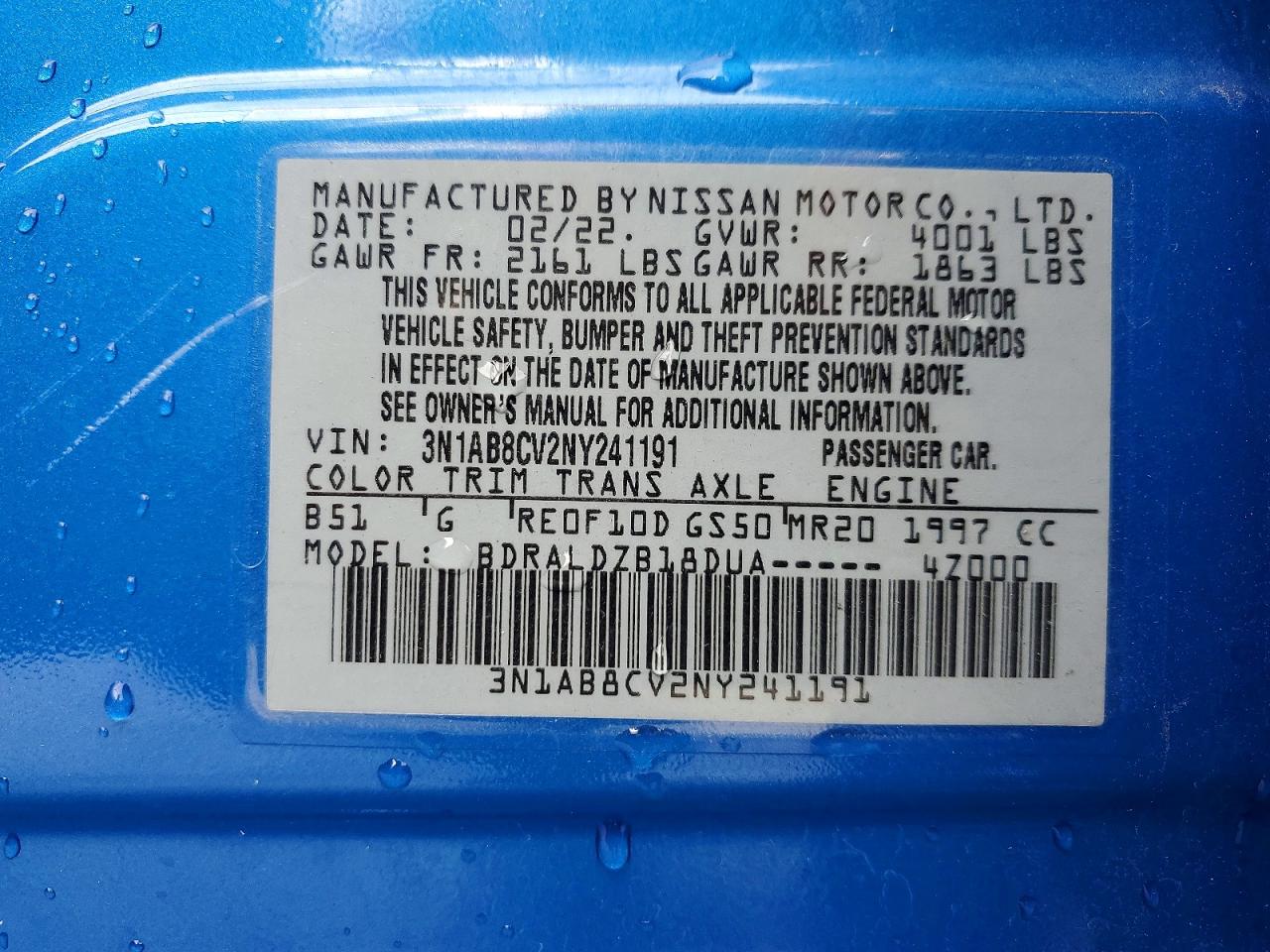 2022 NISSAN SENTRA SV photo 12