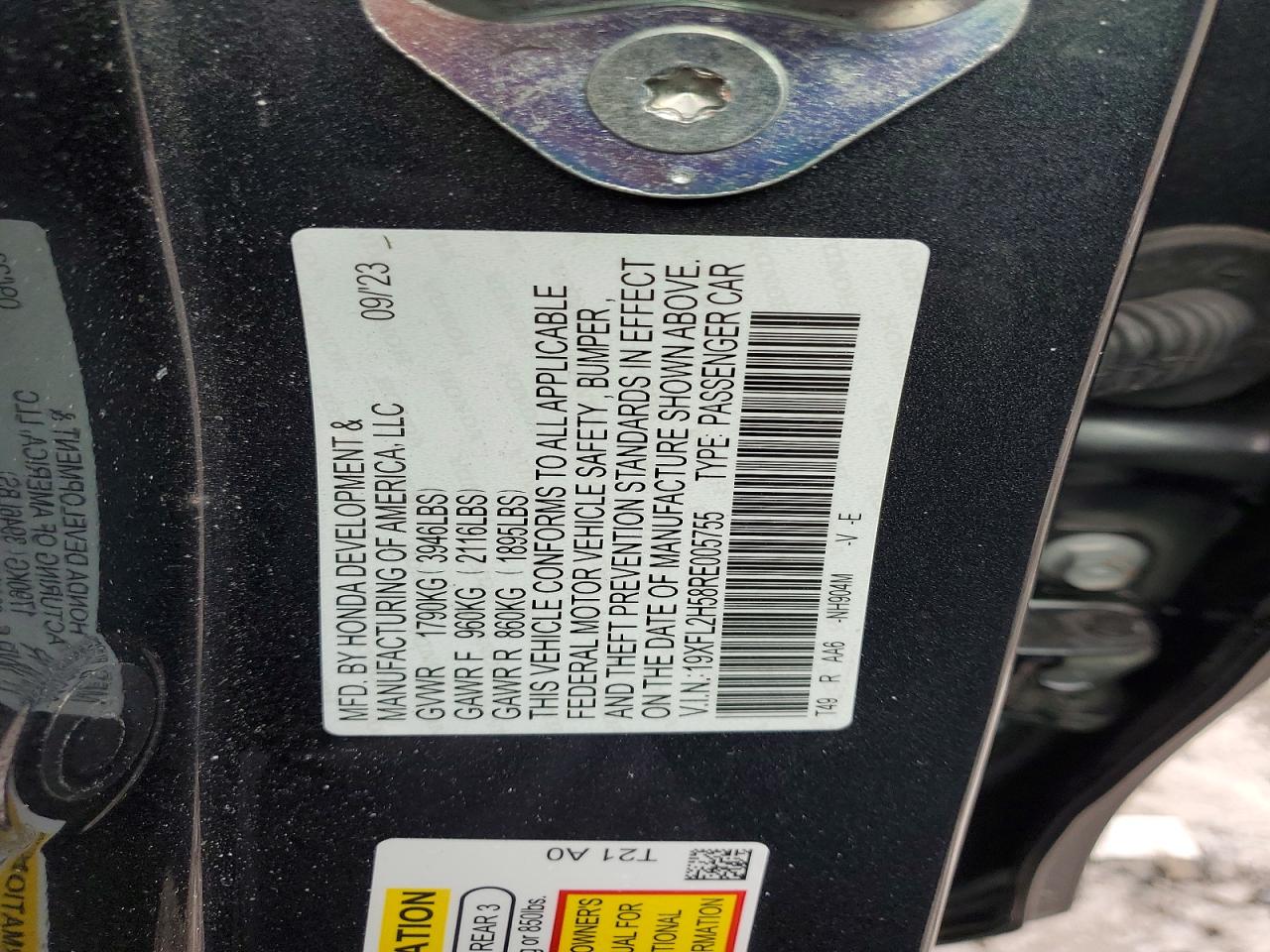 2024 HONDA CIVIC LX photo 12