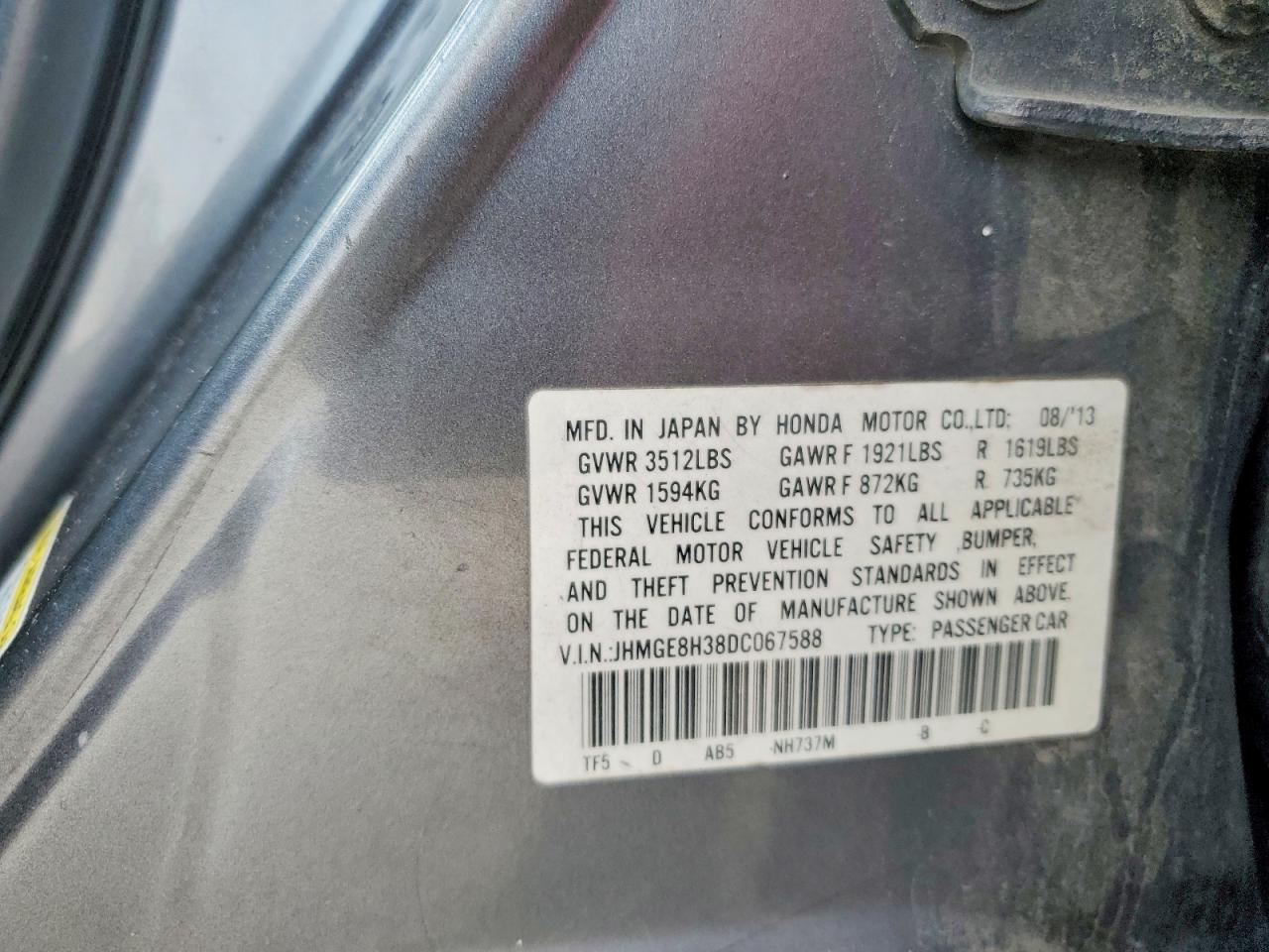 2013 HONDA FIT photo 12