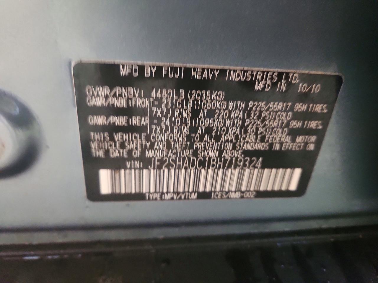2011 SUBARU FORESTER 2.5X PREMIUM photo 13