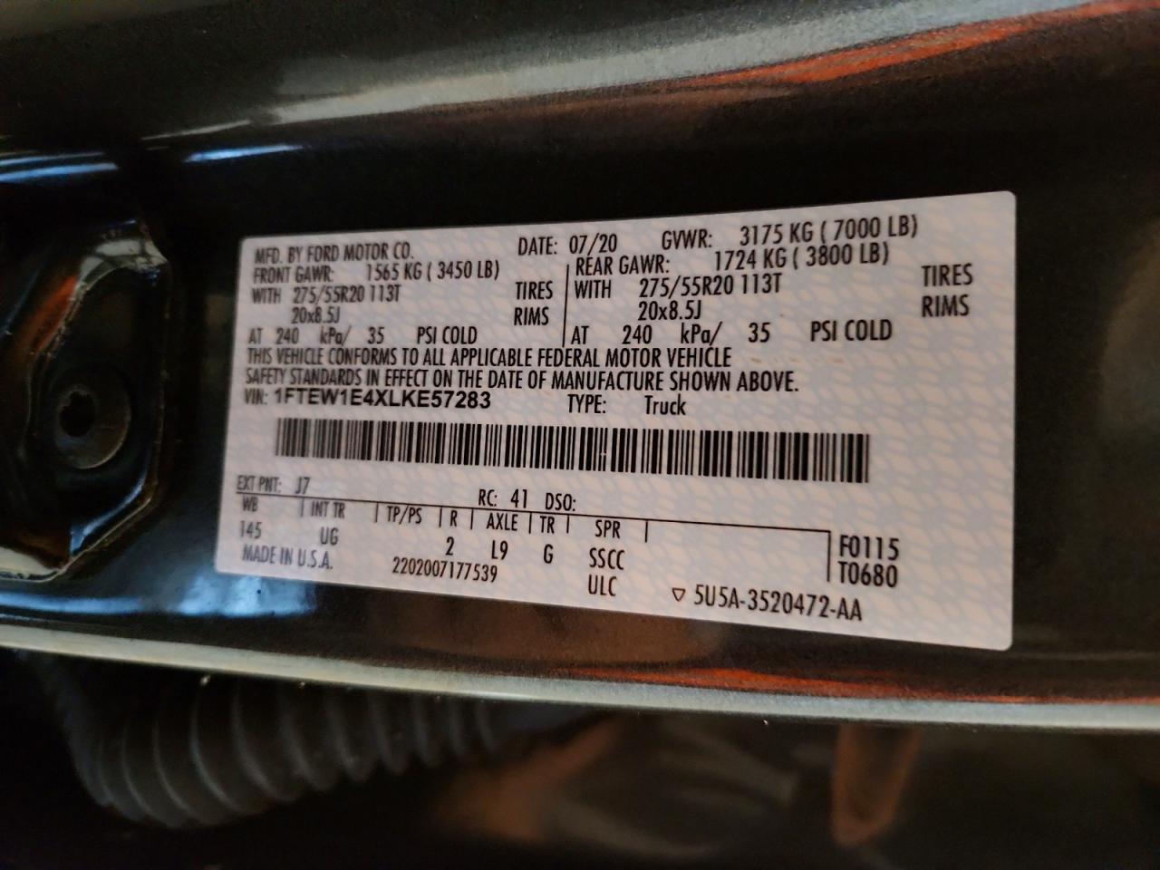 2020 FORD F150 SUPERCREW photo 12