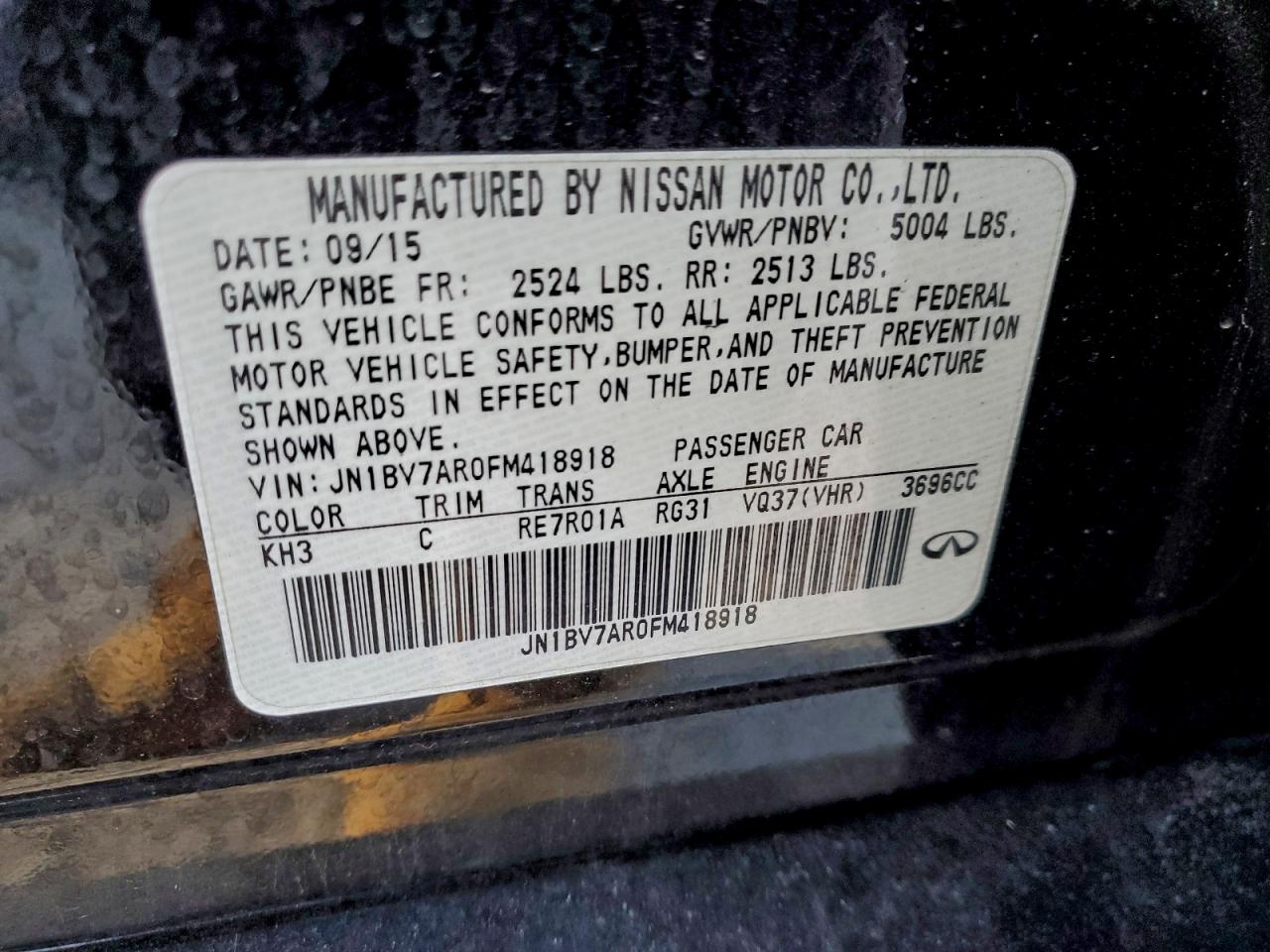 2015 INFINITI Q50 BASE photo 34