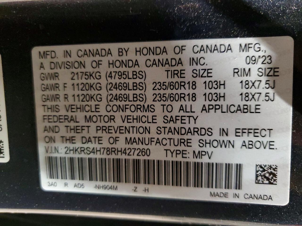 2024 HONDA CR-V EXL photo 13