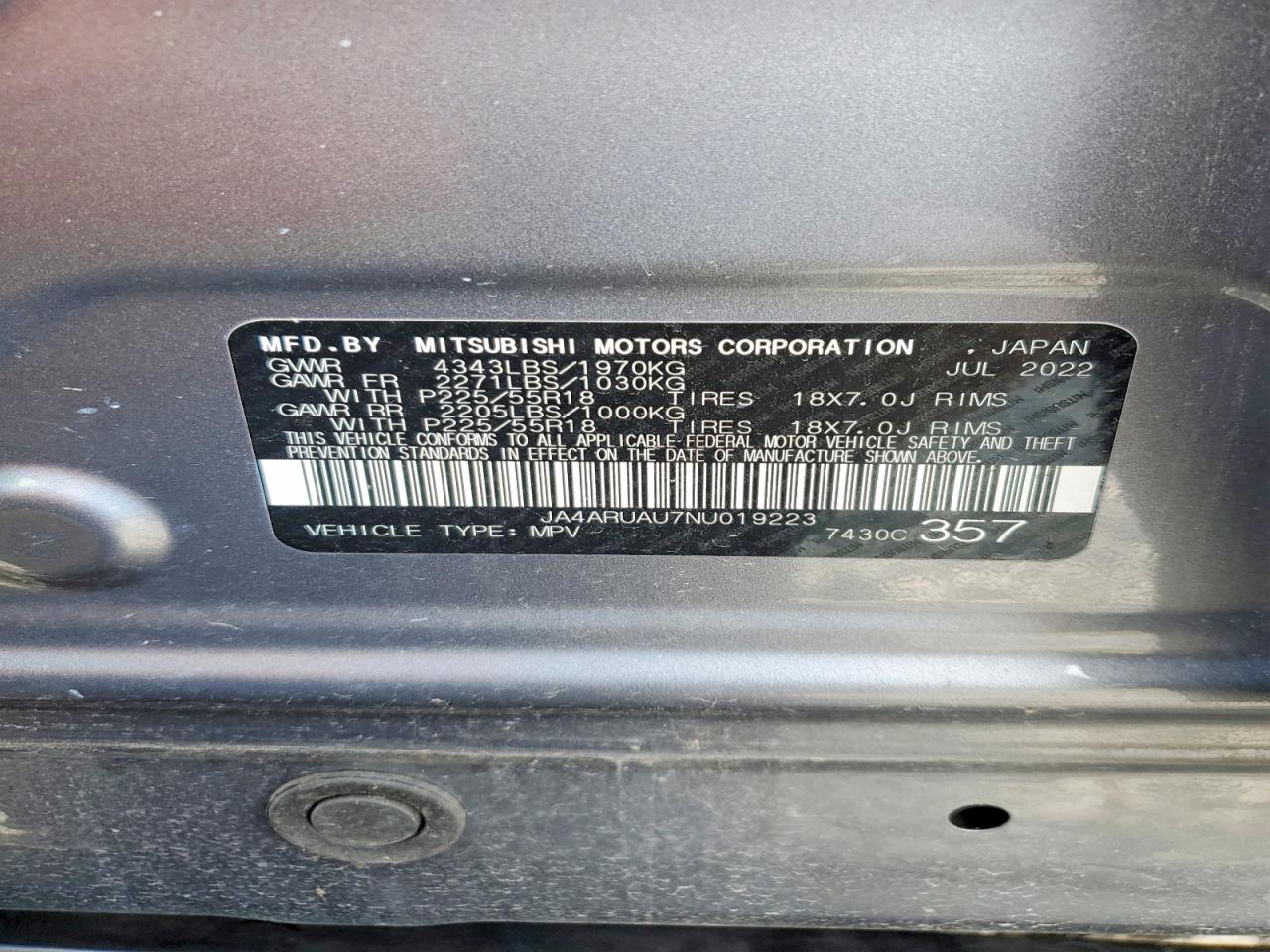 2022 MITSUBISHI OUTLANDER SPORT ES photo 13