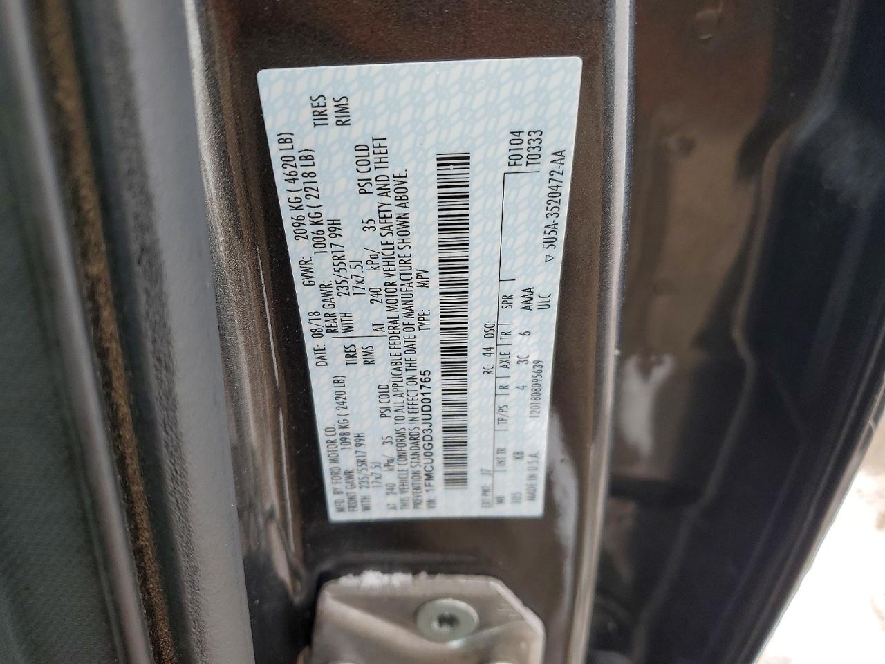 2018 FORD ESCAPE SE photo 13