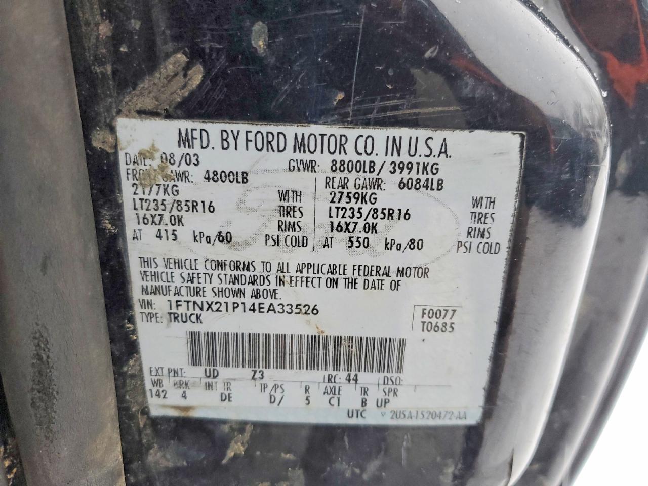 2004 FORD F250 SUPER DUTY photo 13