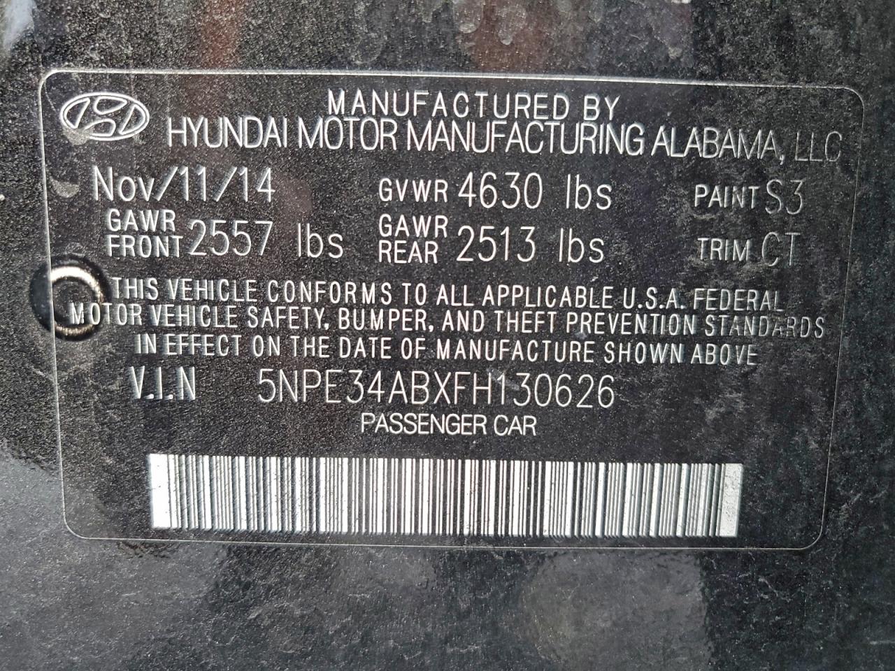 2015 HYUNDAI SONATA SPORT photo 23