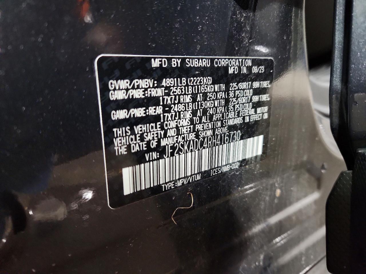 2024 SUBARU FORESTER PREMIUM photo 14