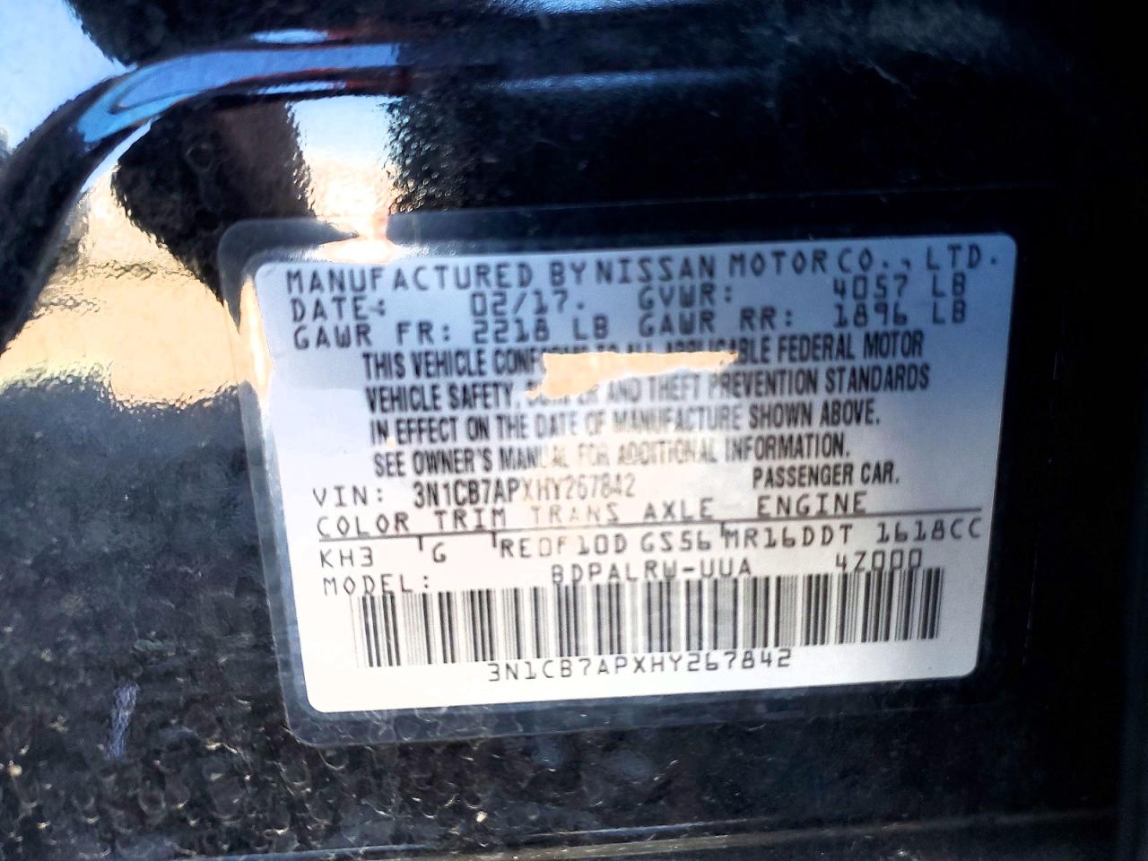 2017 NISSAN SENTRA SR TURBO photo 12