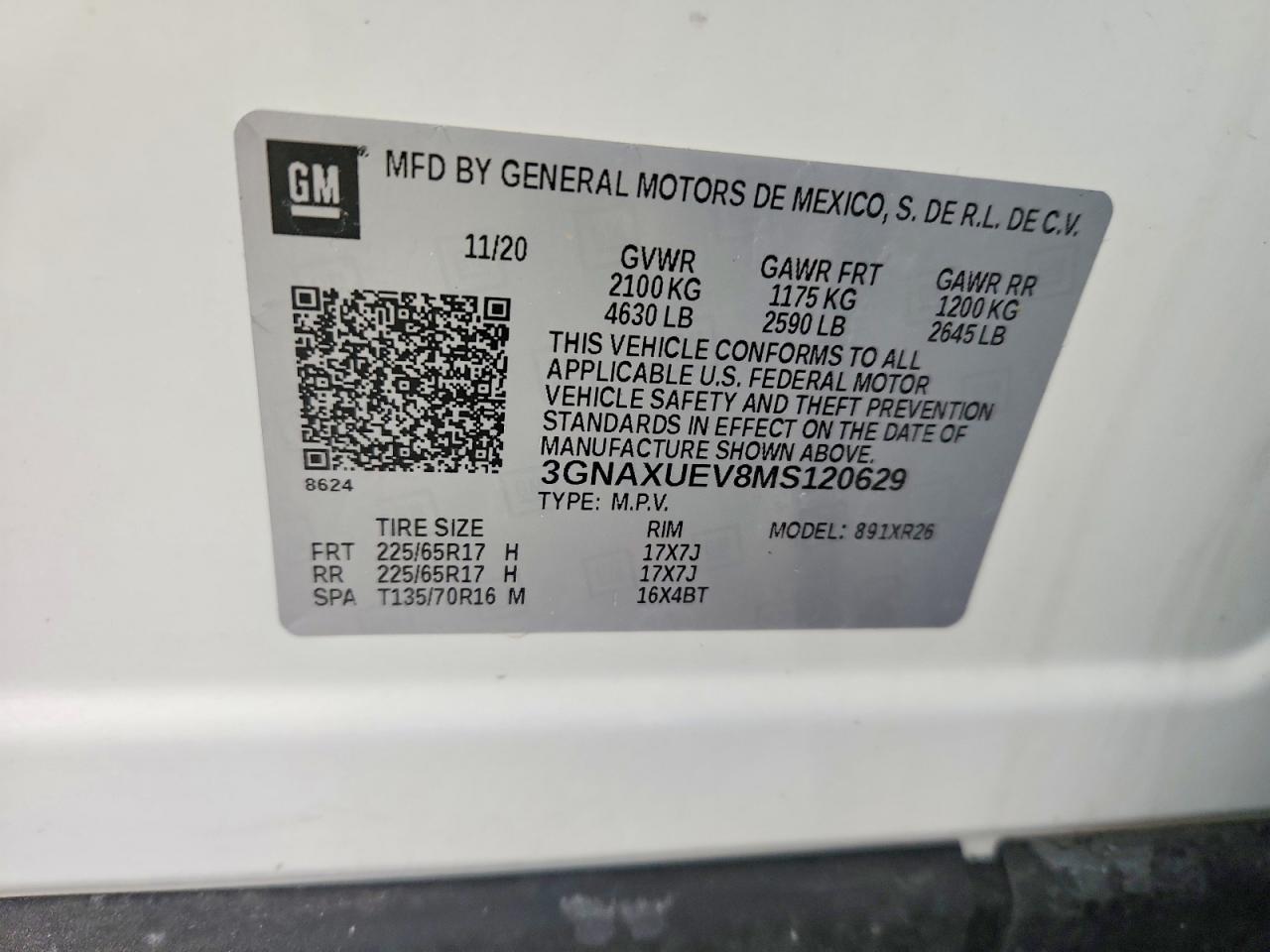 2021 CHEVROLET EQUINOX LT photo 13