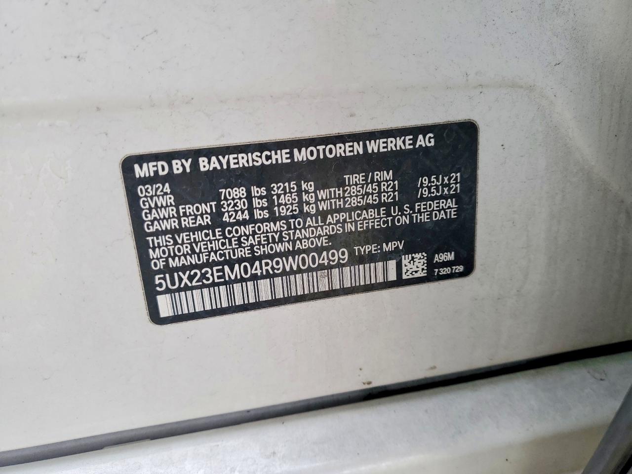2024 BMW X7 XDRIVE40I photo 12