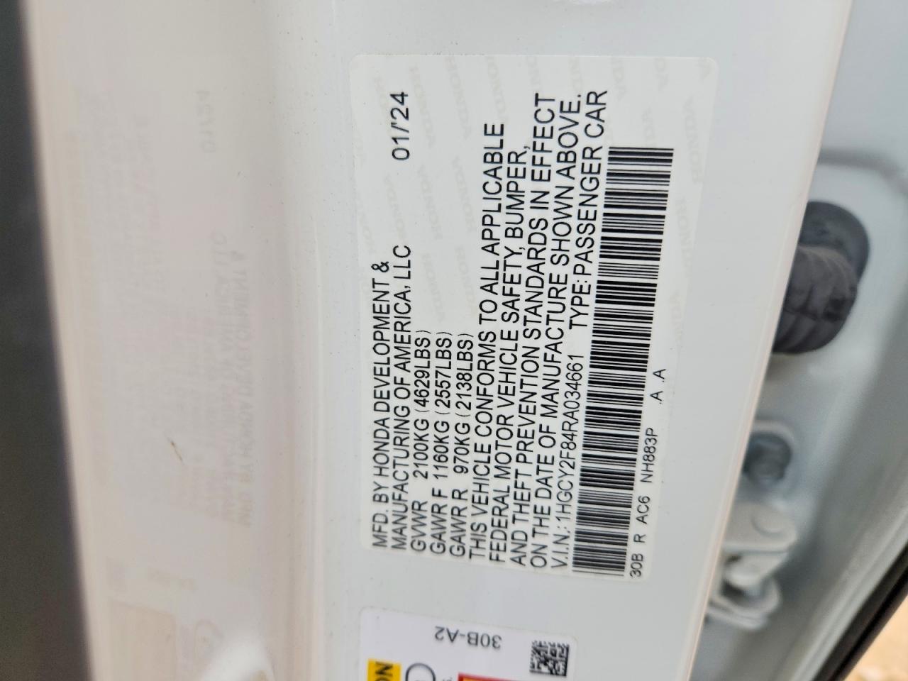 2024 HONDA ACCORD TOURING HYBRID photo 12