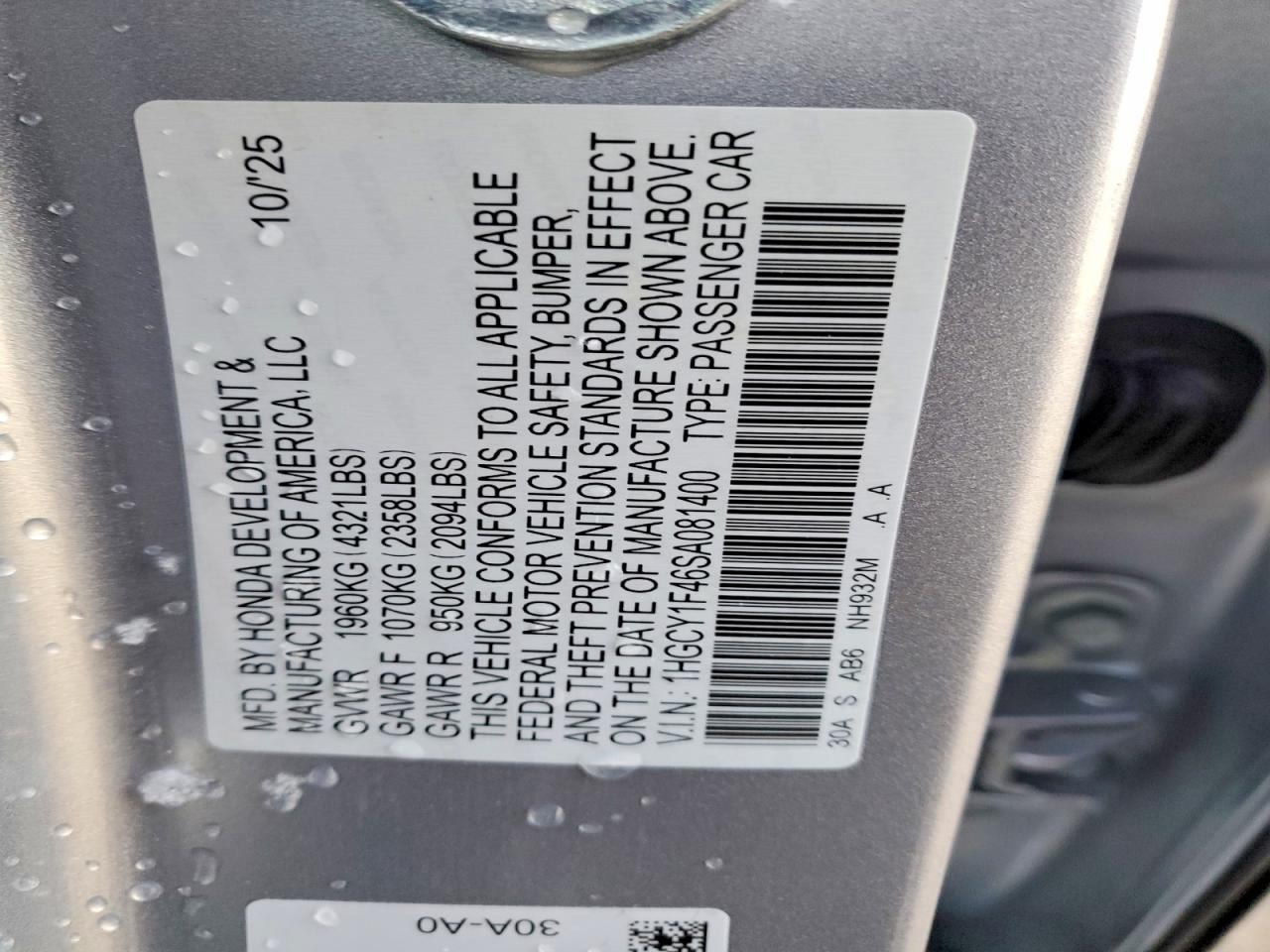 2025 HONDA ACCORD SE photo 23