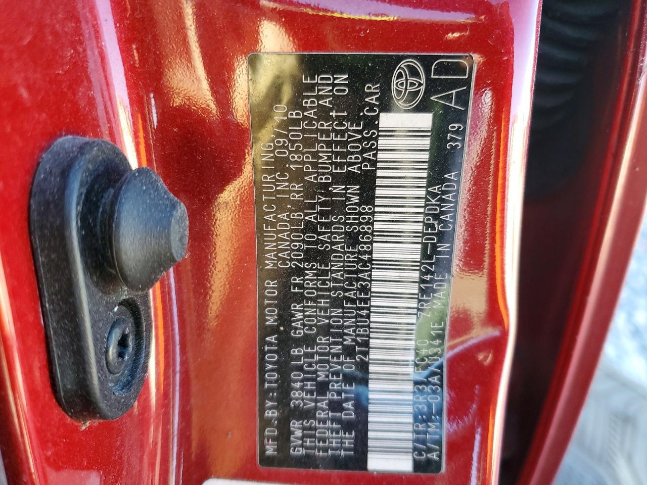 2010 TOYOTA COROLLA BASE photo 13