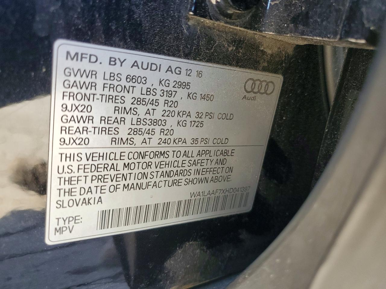 2017 AUDI Q7 PREMIUM PLUS photo 40