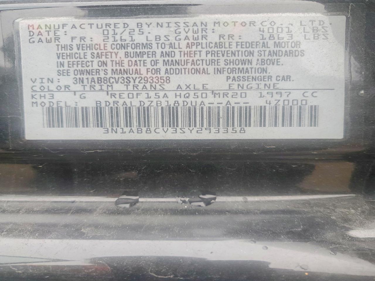 2025 NISSAN SENTRA SV photo 12