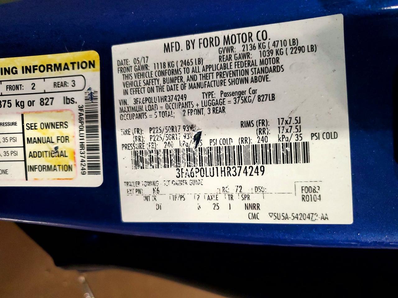 2017 FORD FUSION SE HYBRID photo 13