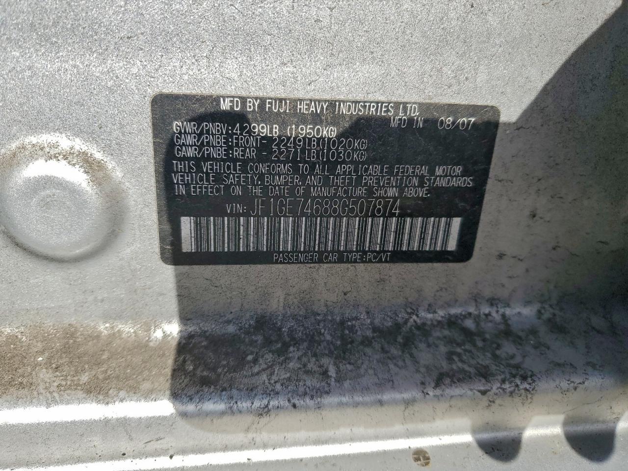 2008 SUBARU IMPREZA WRX photo 12