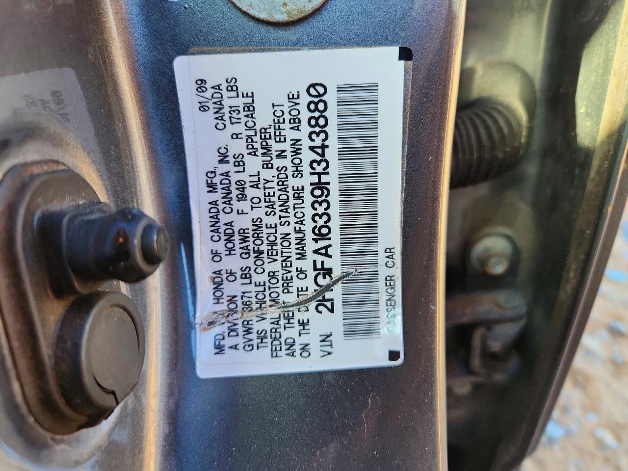2009 HONDA CIVIC VP photo 12