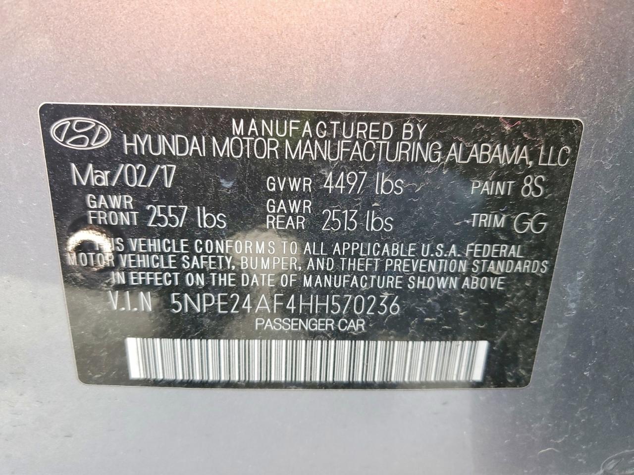 2017 HYUNDAI SONATA SE photo 13