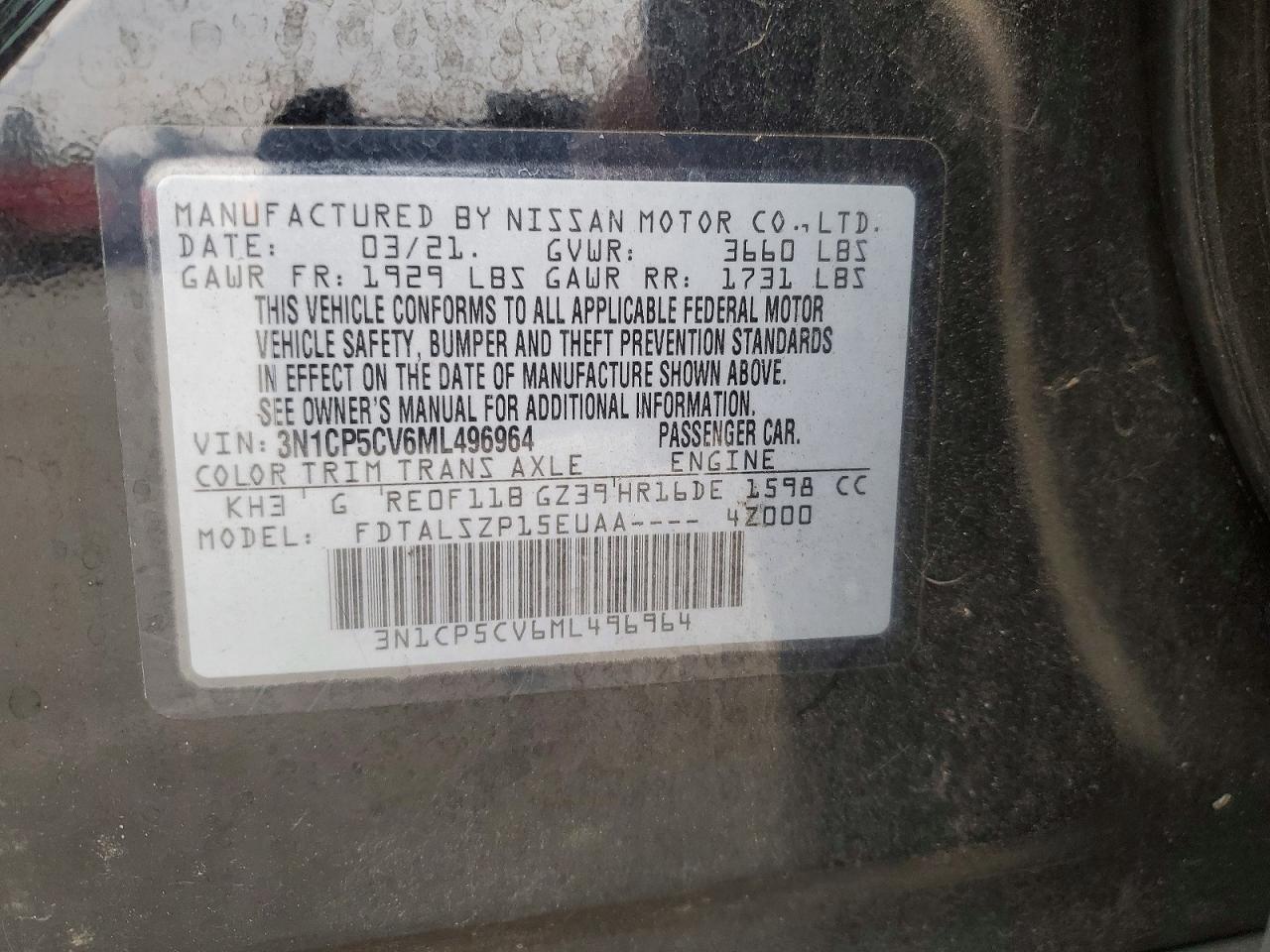2021 NISSAN KICKS SV photo 23