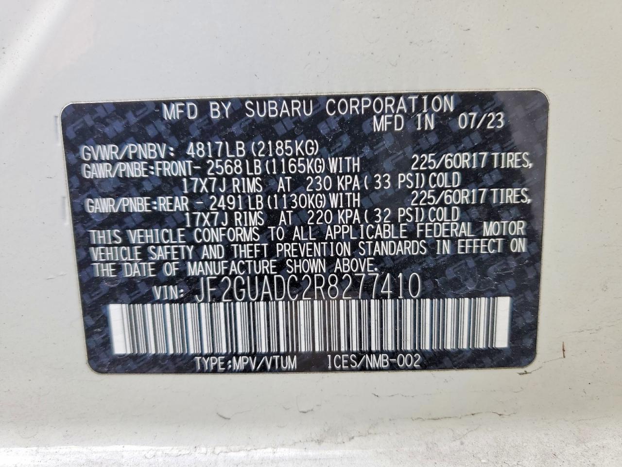 2024 SUBARU CROSSTREK PREMIUM photo 34