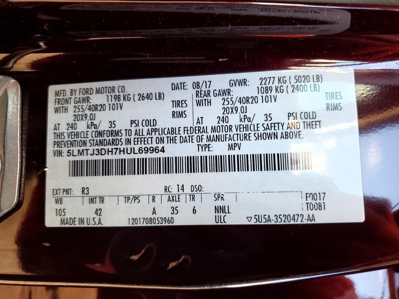 2017 LINCOLN MKC RESERVE photo 14