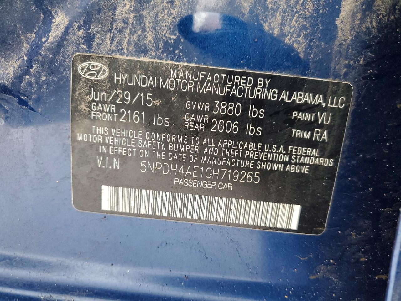 2016 HYUNDAI ELANTRA SE photo 12