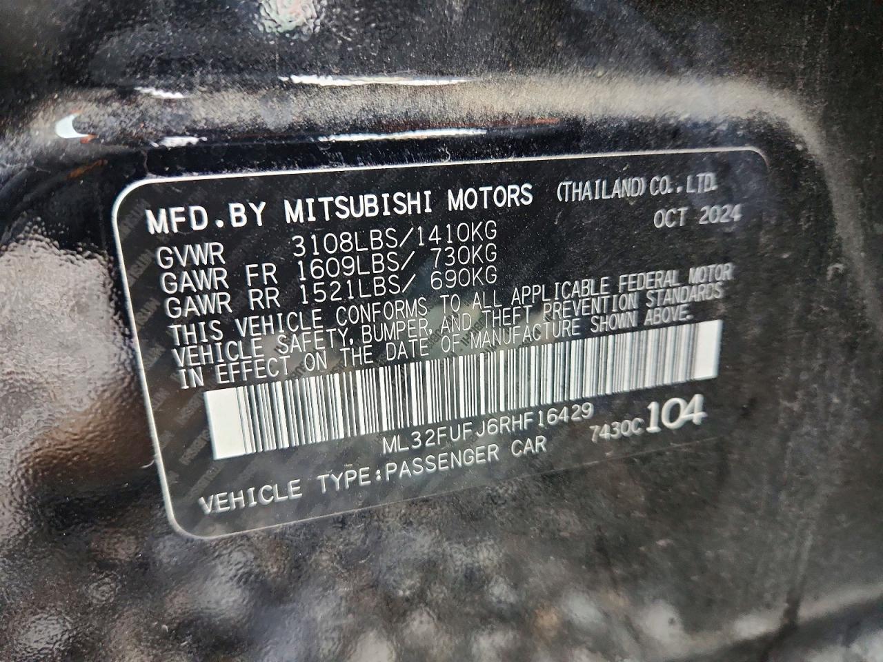2024 MITSUBISHI MIRAGE G4 ES photo 12