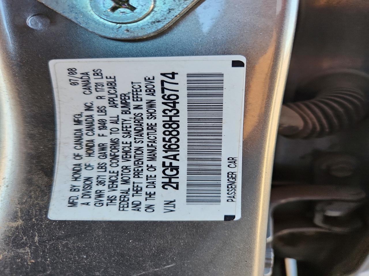 2008 HONDA CIVIC LX photo 13