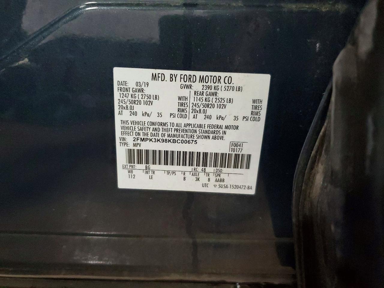 2019 FORD EDGE TITANIUM photo 13