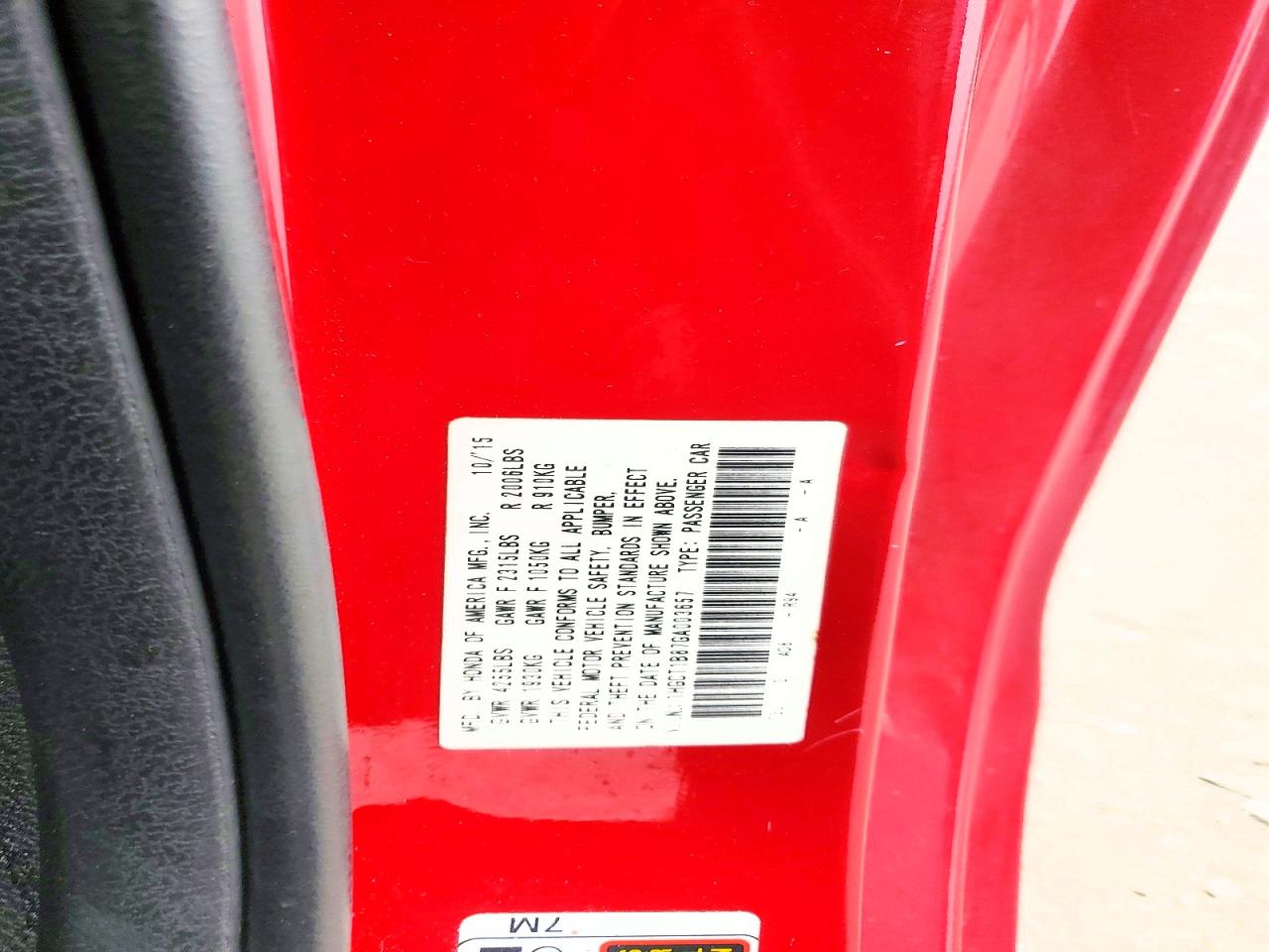 2016 HONDA ACCORD EXL photo 12