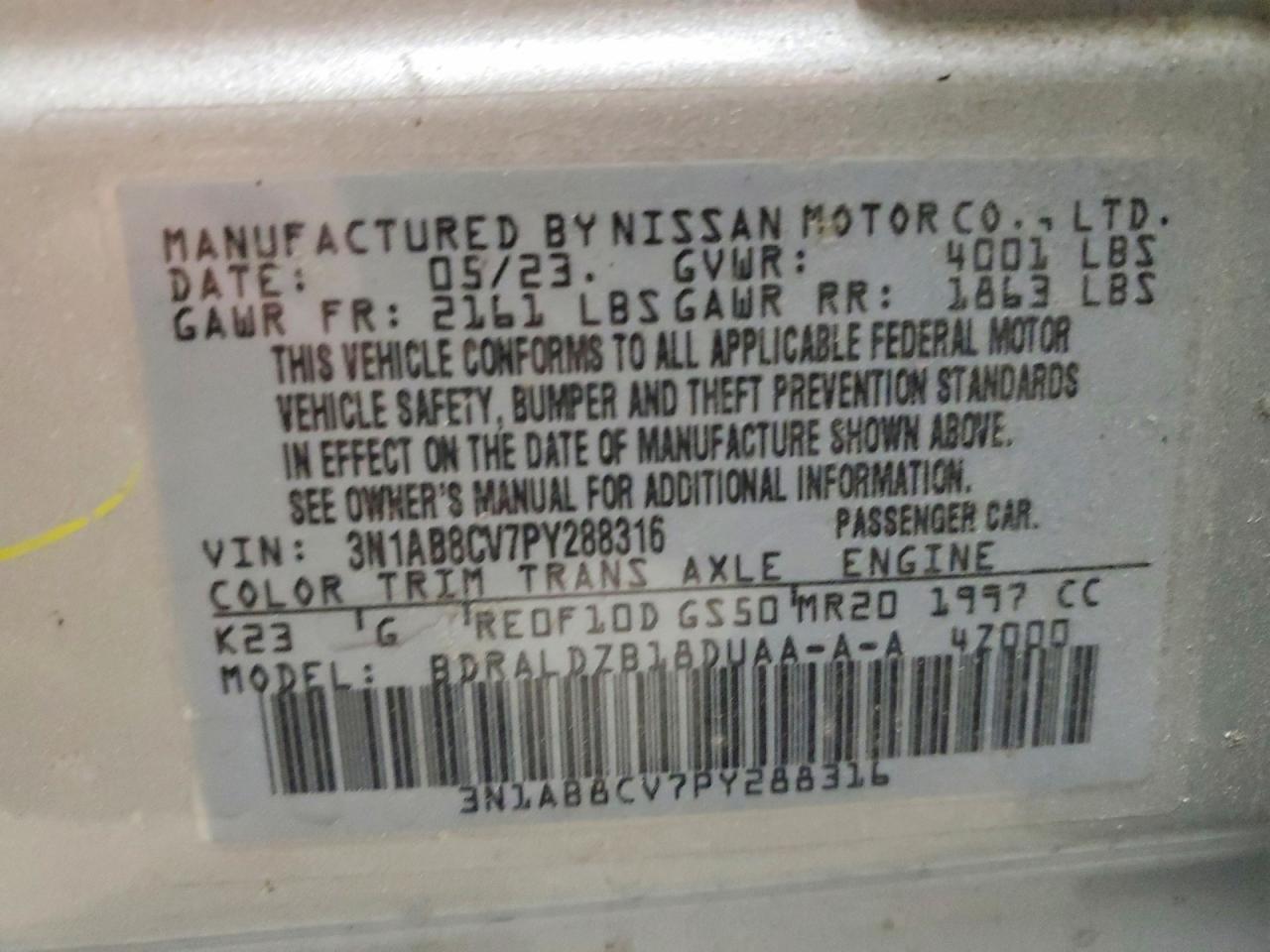 2023 NISSAN SENTRA SV photo 12